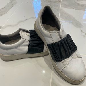 White and black sneakers! Size 5.5
